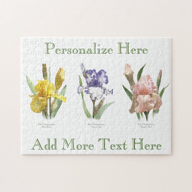 Iris-Blumengarten Botanische Kunst (Horizontal)