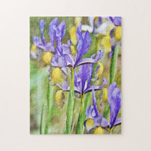 Iris-Blumengarten-Puzzle