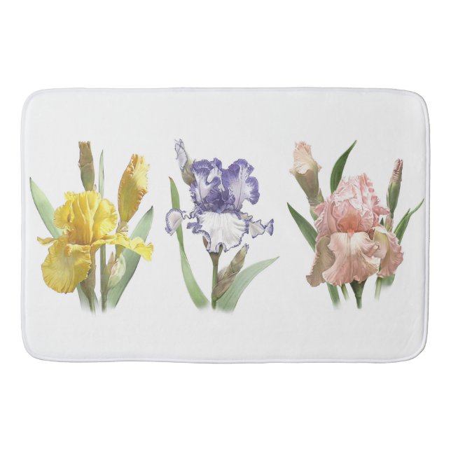 Iris Blumengartendesign Badematte (Vorderseite)