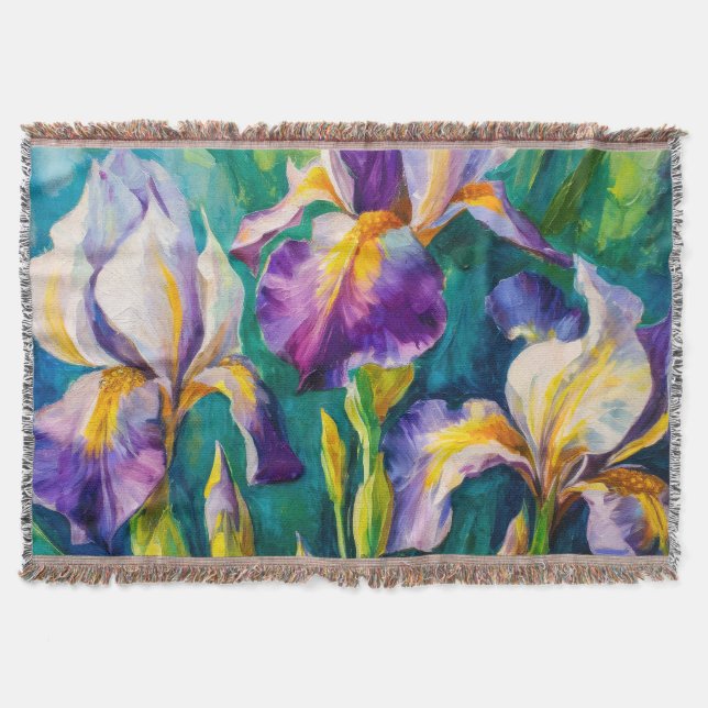 Iris Botanisches Gemälde Decke (Vorderseite)