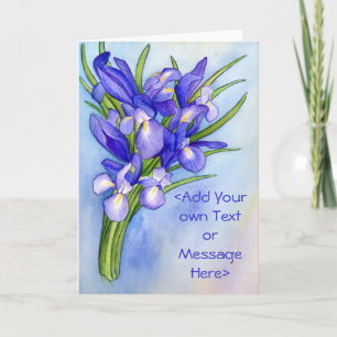 "Iris Bouquet" Malkarte Karte
