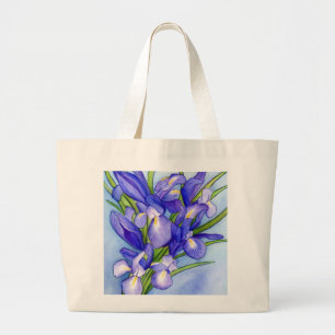 Iris Bouquet Sac fourre-tout de peinture à fleurs