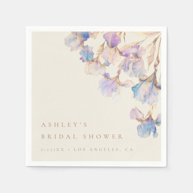 Iris Brautparty Serviette (Vorderseite)