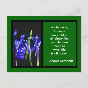 Iris Card 2 FramesDas MUSEUM Zazzle gibt grünes Postkarte