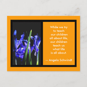 Iris Card 2 FramesThe MUSEUM Zazzle Gifts Tan Postkarte