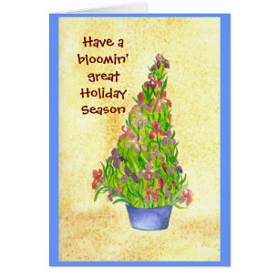 Iris Christmas Tree Card