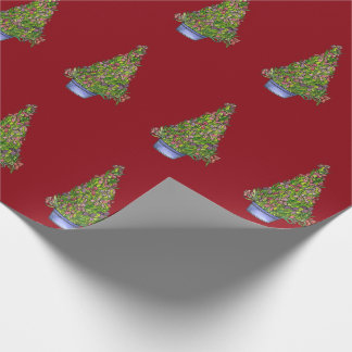 Iris Christmas Tree Gift Wrap Geschenkpapier