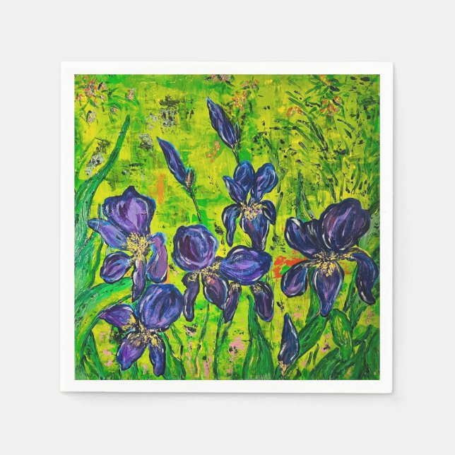 Iris-Cocktail-Serviette Serviette (Vorderseite)