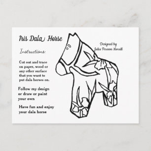Iris Dala Horse Pattern zu teilen Feiertagspostkarte