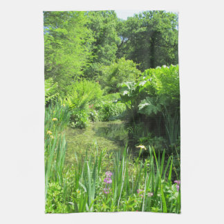 Iris durch Teich, Richmond Park-Foto-Tee-Tuch Handtuch