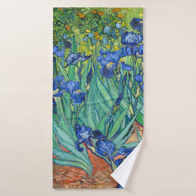 Iris durch Van Gogh. Badehandtuch (Badehandtuch)