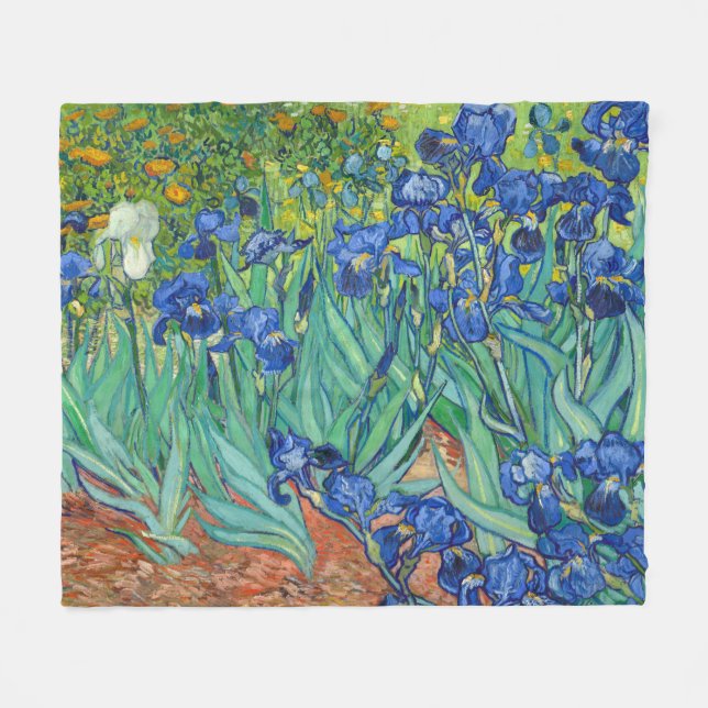 Iris durch Van Gogh Fleecedecke (Vorderseite (Horizontal))