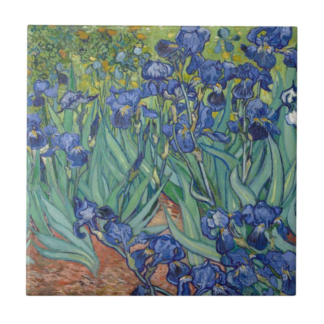 Iris durch Vincent van Gogh Fliese (Vorderseite)