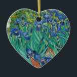 Iris durch Vincent van Gogh Keramik Ornament<br><div class="desc">Im Mai 1889 nach Episoden der Selbst-verstümmelung und der Hospitalisierung, beschloss Vincent van Gogh, ein Asyl im Heiligen-Rémy, Frankreich zu betreten. Dort im letzten Jahr vor seinem Tod, schuf er fast 130 Malereien. Innerhalb der ersten Woche fing er die Iris an und arbeitete von der Natur im Garten des Asyls....</div>