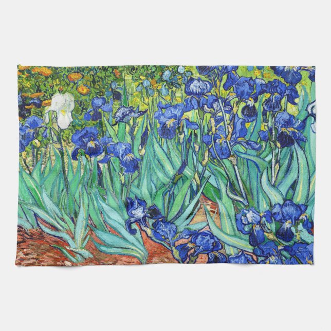 Iris durch Vincent van Gogh Küchentuch (Horizontal)