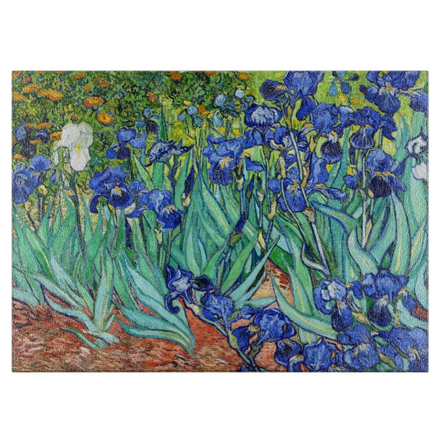 Iris durch Vincent van Gogh Schneidebrett (Vorderseite)