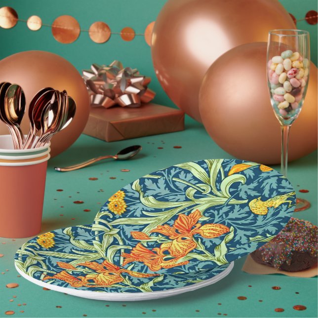 Iris, ein William Morris-Muster, Pappteller (Multi)