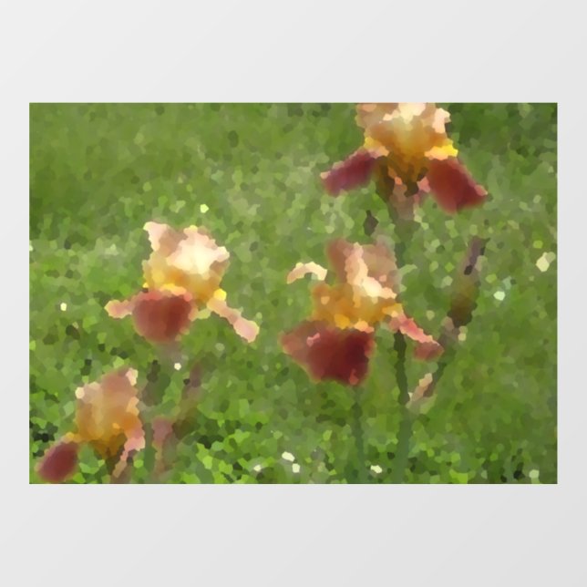 Iris-Fensterklammer Fensteraufkleber (Blatt)