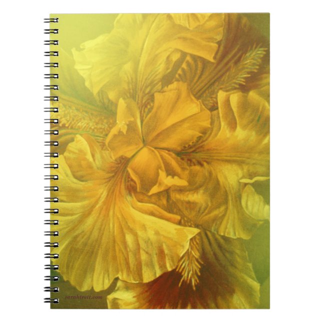 Iris Fine Art Blumengelbes Notizbuch Notizblock (Vorderseite)