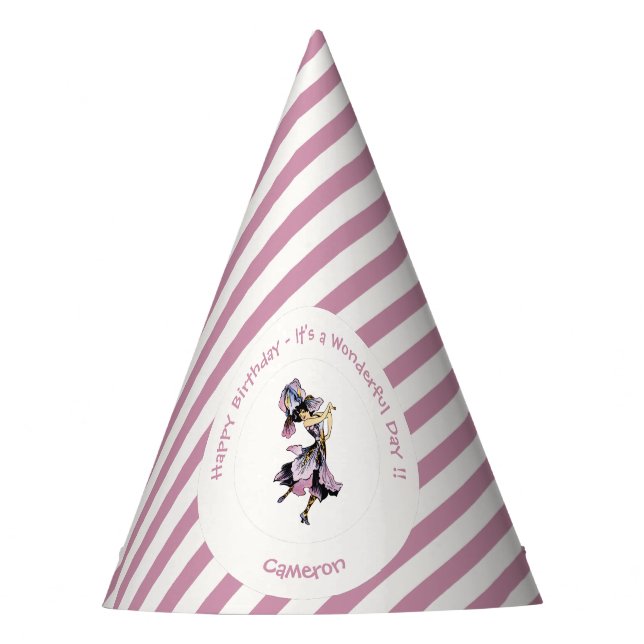 Iris - Fleur-de-Lis Whimsical Blume Party Supply Partyhütchen (Vorderseite)