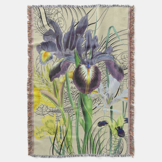 Iris Floral Fantasy 2.0 neutral Decke (Vorderseite Vertikal)