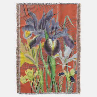 Iris Floral Fantasy Red 2.0 Decke