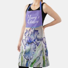 Iris Floral Shabby Chic Lila Lavender Mum Schürze