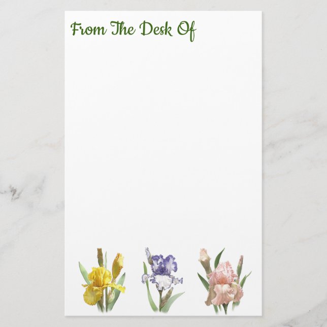 Iris Flower Garden Briefpapier (Vorderseite)