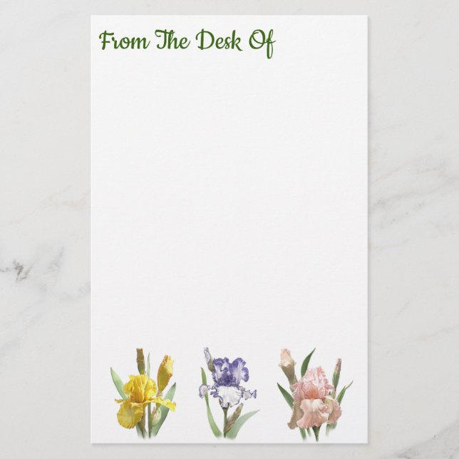 Iris Flower Garden Briefpapier (Vorderseite)