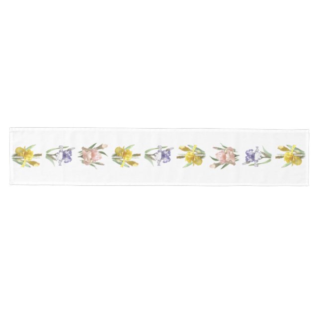 Iris Flower Garden Mittelgroßer Tischläufer (Horizontal)