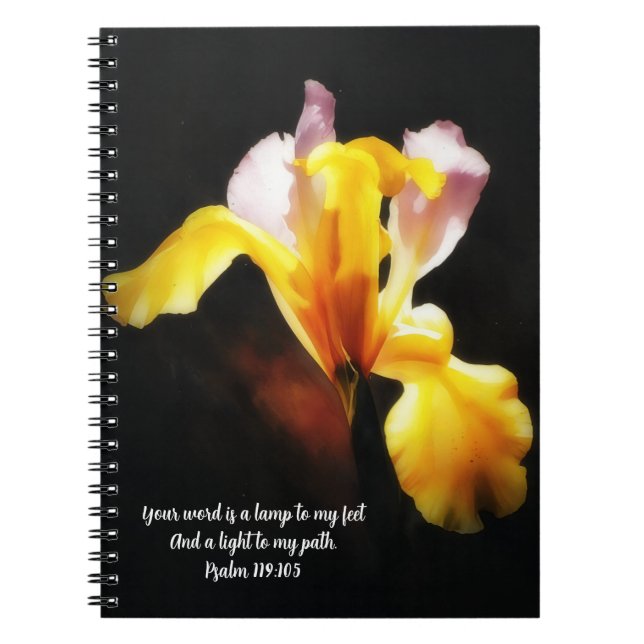 Iris Flower Light Bible Verse Prayer Journal Notizblock (Vorderseite)
