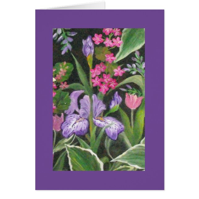 Iris Garden Blank Card (Vorne)