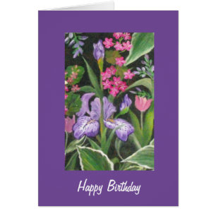 Iris Garden Carte d'anniversaire