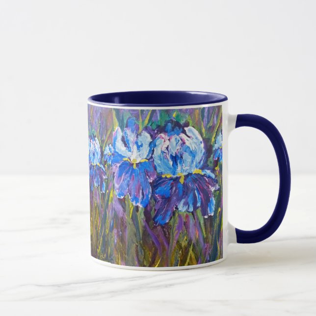 "Iris-Garten-Blumen-" BlumenTasse Tasse (Rechts)