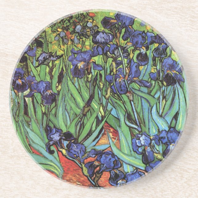 Iris, Heiliges-Remy, Van Gogh Sandstein Untersetzer (Vorne)