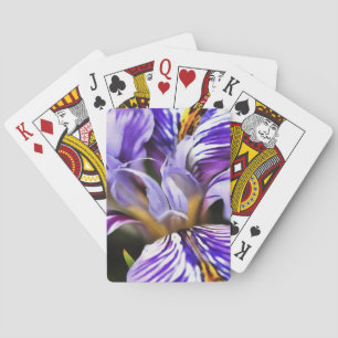 Iris In Violet Lilac and Purple Botanical Art Spielkarten