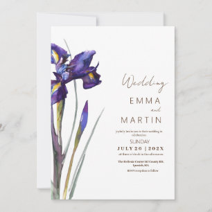 Iris Invitations pour Mariage Mariage de fleurs