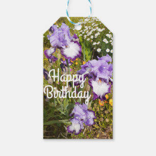 Iris Iris Lila Blume Floral Lavender Geschenkanhänger
