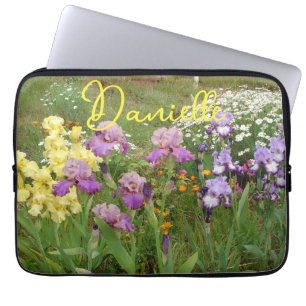 Iris irises blumengeschmückte Blume Hütte Garden G Laptopschutzhülle