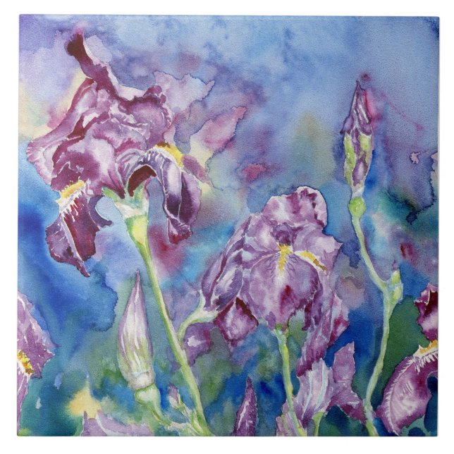 "Iris"-Keramik-Akzent Fliese (Vorderseite)