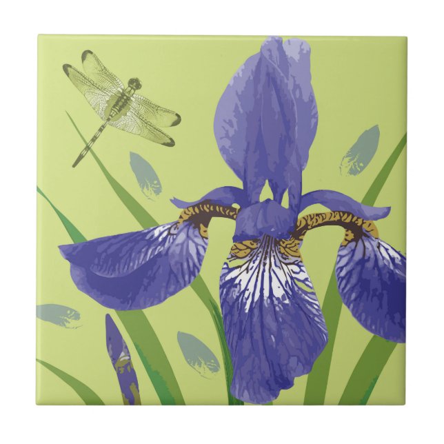 Iris-Keramik Fliese (Vorderseite)