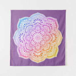 Iris Mandala Tapestry Wandteppich
