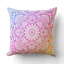 Iris-Mandala-Wurfkissen