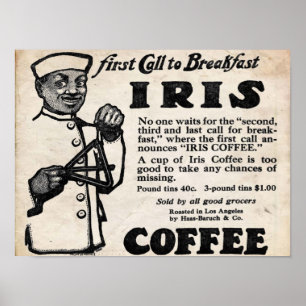 Iris-Marken-Vintager Kaffee-Druck Poster