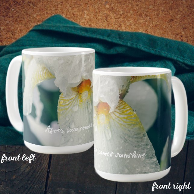 Iris mit Wassertröpfchen Kaffeetasse (Von Creator hochgeladen)