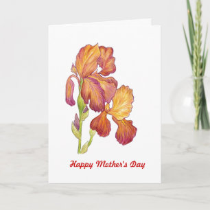 Iris Mother's Day Card Karte