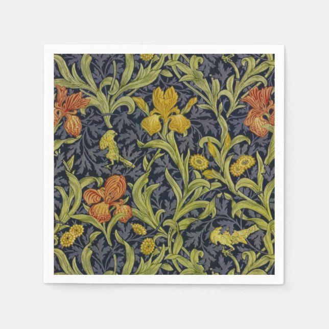 Iris-Muster (von William Morris) Serviette (Vorderseite)