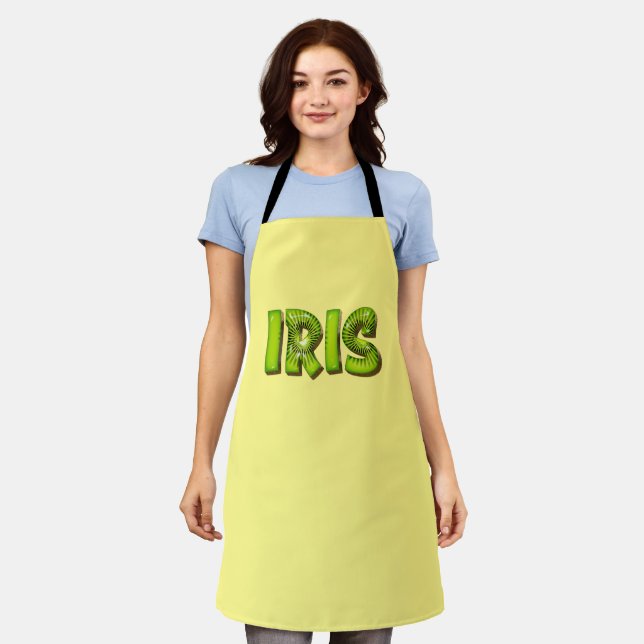 Iris Name Kiwi Design Küchenschürze Schürze (Getragen)