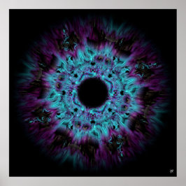 Iris nebula - farbiges abstraktes Muster v1 Poster