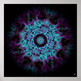 Iris nebula - farbiges abstraktes Muster v2-1 Poster